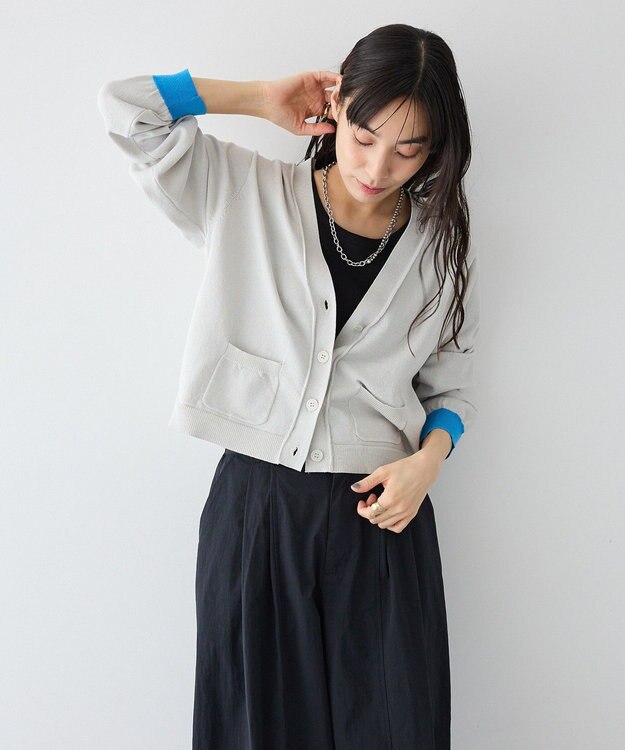 CRAFT STANDARD BOUTIQUE Ｖネックニットカーディガン Light Gray