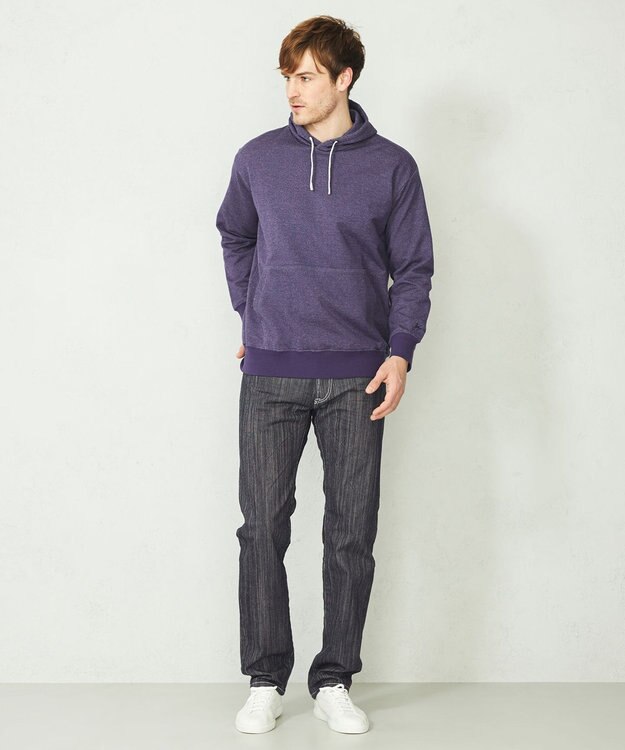 JOSEPH ABBOUD MOUNTAIN 【SPACE／UNISEX】オーガニックコットン使用 ヴィンテージインレー パーカー パープル系