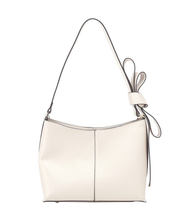 YECCA VECCA パールチャーム付きリボンベルトバッグ Light Beige