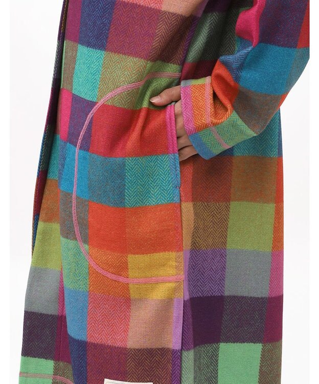 WACOAL ワコールリラックス ローブ 【AVOCA×ワコール】 長袖 ルームウェア 保温率の高い裏起毛天竺を使用 フリース素材(襟元) BRW703 /ワコール ピンク