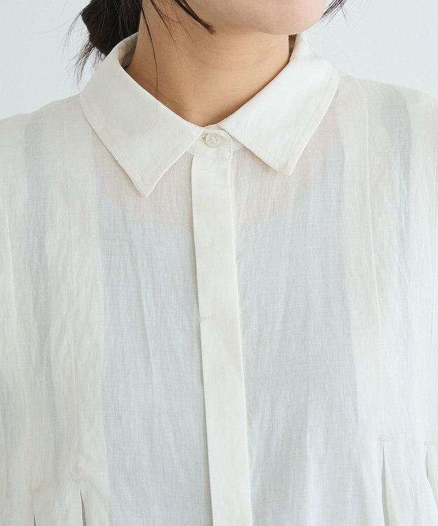 CRAFT STANDARD BOUTIQUE ヴィンテージボイルタックフレアシャツ Off White