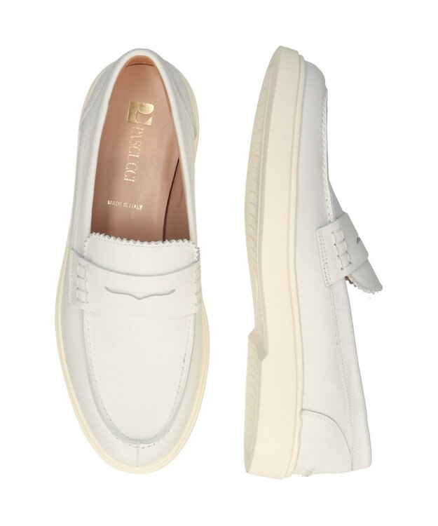 INTER-CHAUSSURES 【PASCUCCI】モールドソールローファー ホワイト