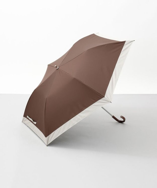 AURORA 【WEB限定】 バイカラー晴雨兼用傘（折りたたみ・トップフラット） ブラウン