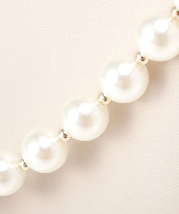 YECCA VECCA パールチャーム付きリボンベルトバッグ Light Beige