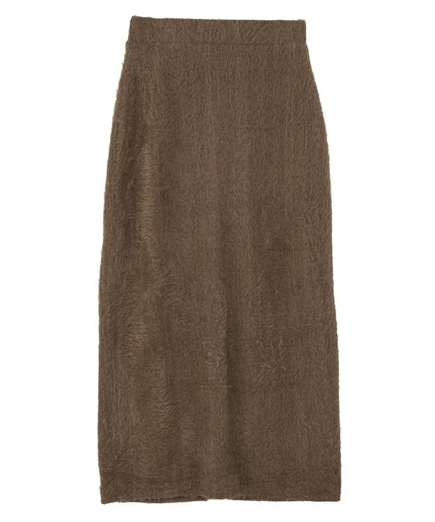 Green Parks 楽ちんシャギーＩラインスカート Brown
