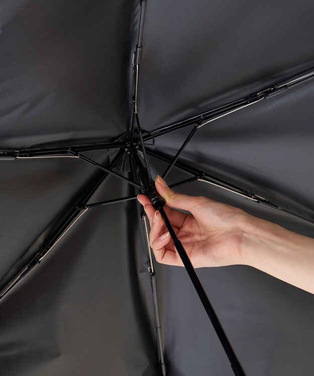 MOONBAT 【遮光100％/UV100%】エスタ (estaa) にゃんこミニ 折りたたみ傘 日傘 軽量 晴雨兼用 猫 ネコ ホワイト