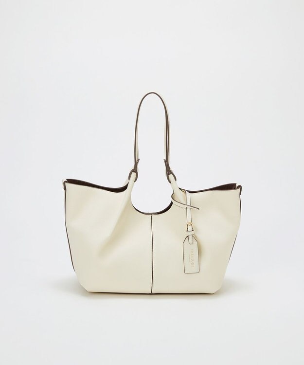 TOPKAPI 【TREASURE TOPKAPI】ソフトレザー センターステッチ 2way トートバッグ オフ