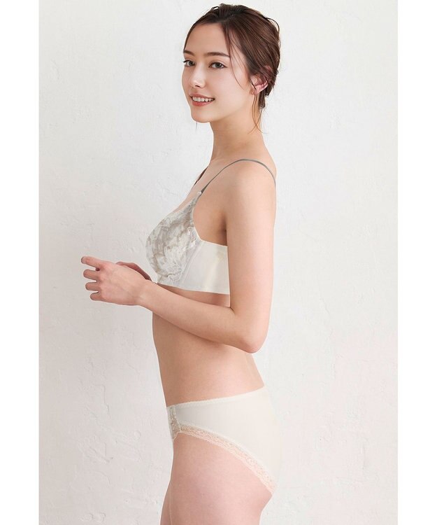 WACOAL ショーツ 【ハグするブラ】 BXB418とペア はきこみ丈あさめ ナイロンベア天竺素材(バック) レディース PXB118 /ワコール アイボリー