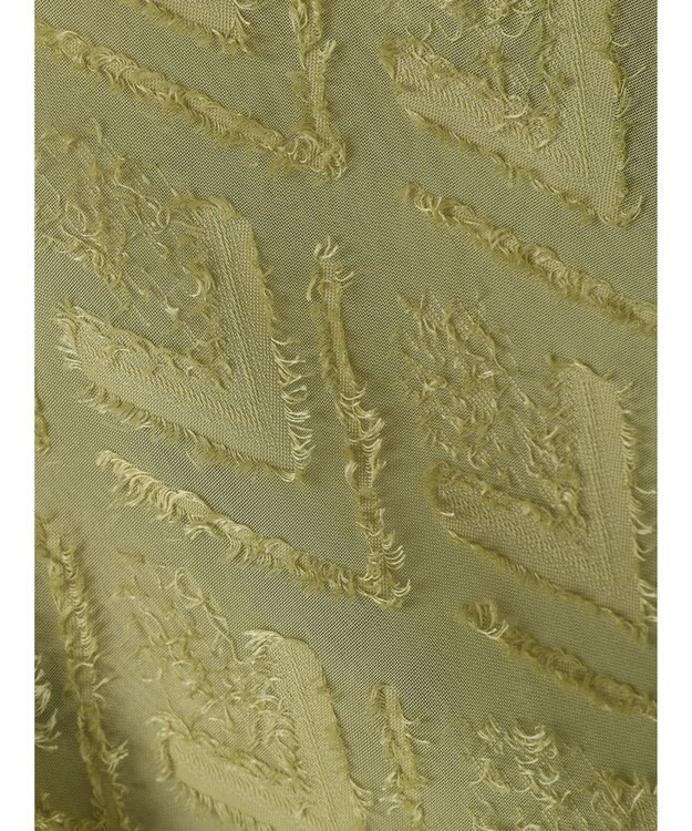 earth music&ecology ＳＥＴ２点カットジャカードカーディガン＋ビスチェ Lime Green