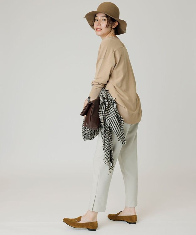 UNFILO L イージーパンツ テーパード ベージュ系