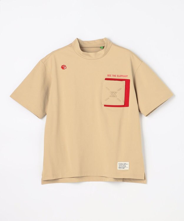 PW CIRCULUS 【WOMEN】ポケットモックネック ゴルフウェア レディース ベージュ系