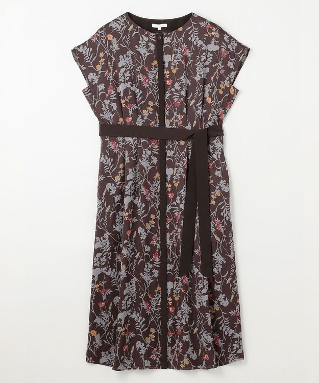 自由区 S 【ご好評につき追加生産・新色追加】ハーバルフロープリント ワンピース [新色]ブラウン系4