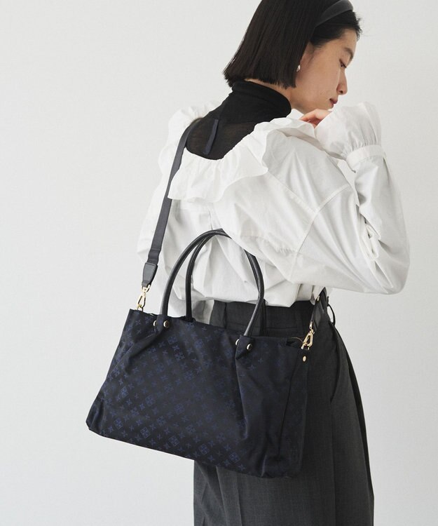 russet ナイロン三層2WAYトートバッグ(CE-1586) Black/Navy