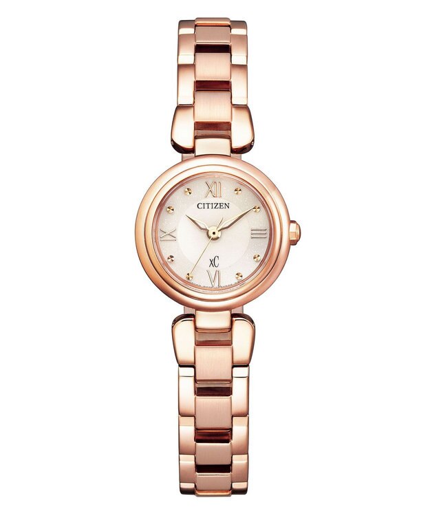 CITIZEN 【電池交換いらず】クロスシー人気定番モデル　ギフトに適した簡単ベルト調整タイプ ピンクゴールド