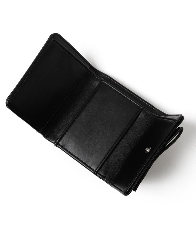 WEGO リボンフラップミニウォレット ブラック