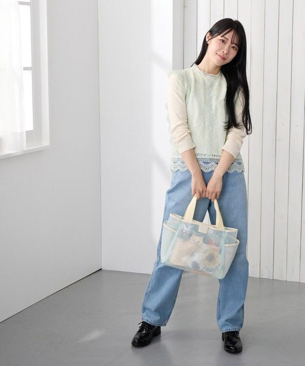 ROOTOTE 3670【仕切り+自立】LT.デリ.パルーティ.クリア-A 03：ミルク