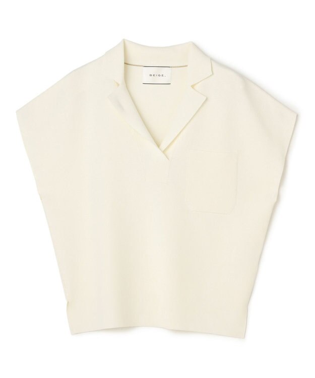 BEIGE， NADIA / ストレッチ スキッパーニット Ecru