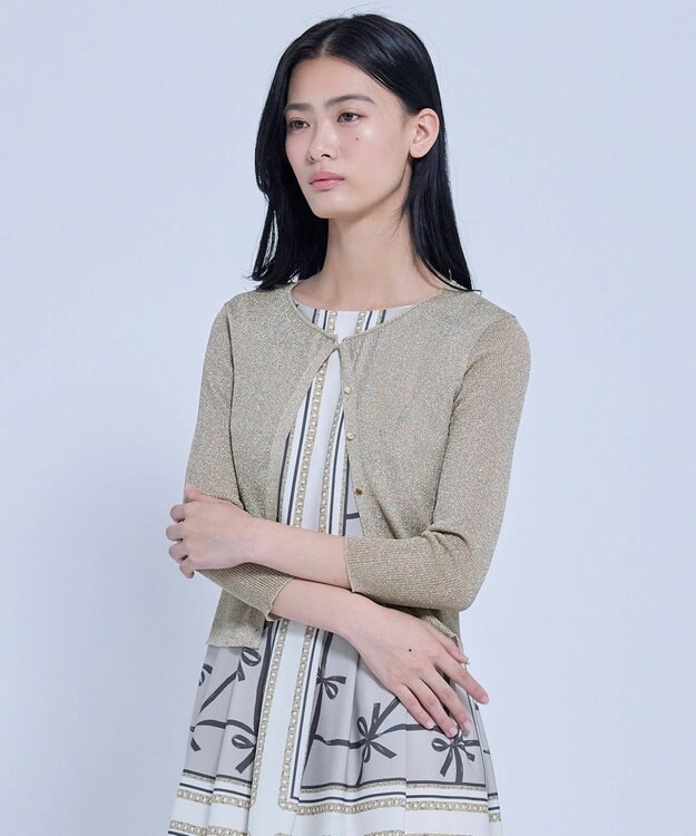 TOCCA ADORED LAME カーディガン ゴールド系