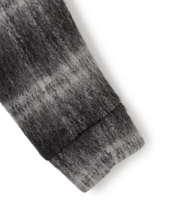 ICB ウールシャギーブルゾン ブラックチェック