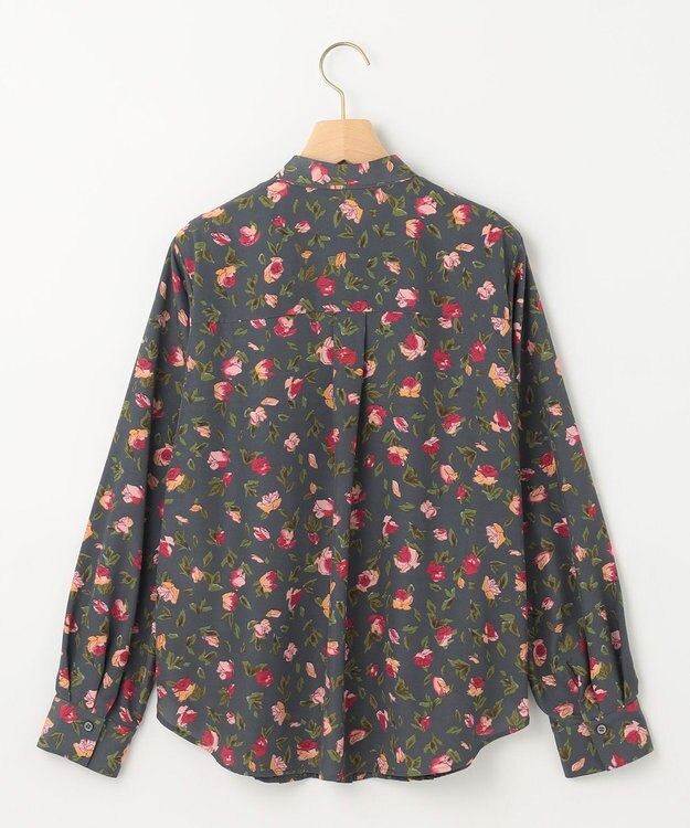 組曲 S カッティングローズプリント フリルブラウス ピンク系5