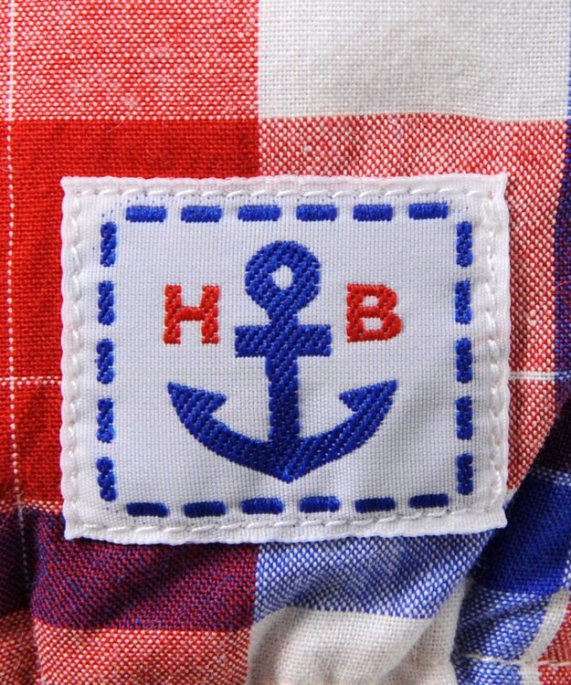 MIKI HOUSE HOT BISCUITS 【70-90cm】 イカリマークワッペンつき ベビーブルマ 赤×白