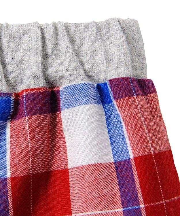 MIKI HOUSE HOT BISCUITS 【70-90cm】 イカリマークワッペンつき ベビーブルマ 赤×白