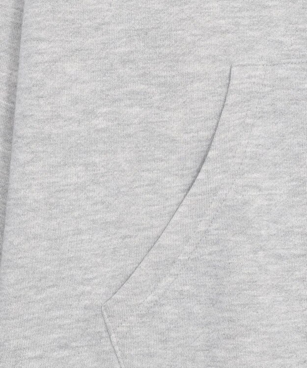 WEGO 裏起毛ファーフードBIGZIPパーカー 杢グレー