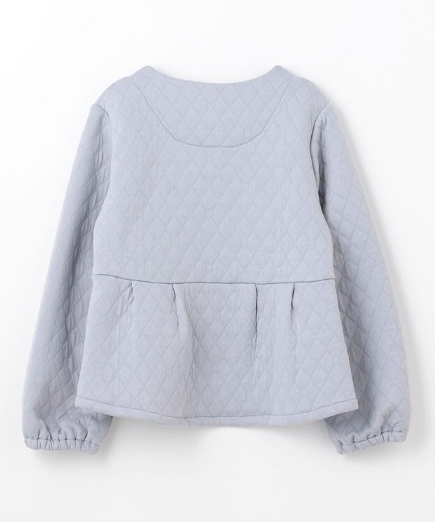 組曲 KIDS 【110-140㎝】ハートキルトジャガード アウター サックスブルー系