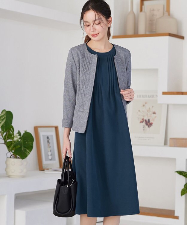 Tiaclasse レーススリーブワンピース グリーン