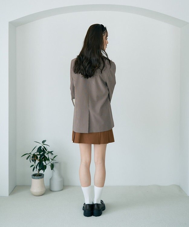 earth music&ecology 【セットアップ可】ビット付きミニスカート Light Brown