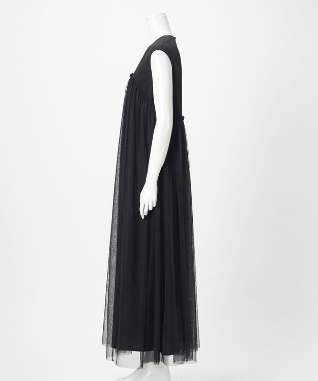 23区 【GOLD LABEL】ソフトチュール ドッキング ワンピース ブラック系