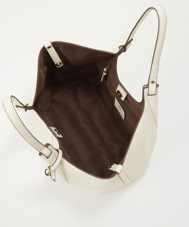 TOPKAPI 【TREASURE TOPKAPI】ソフトレザー センターステッチ 2way トートバッグ オフ