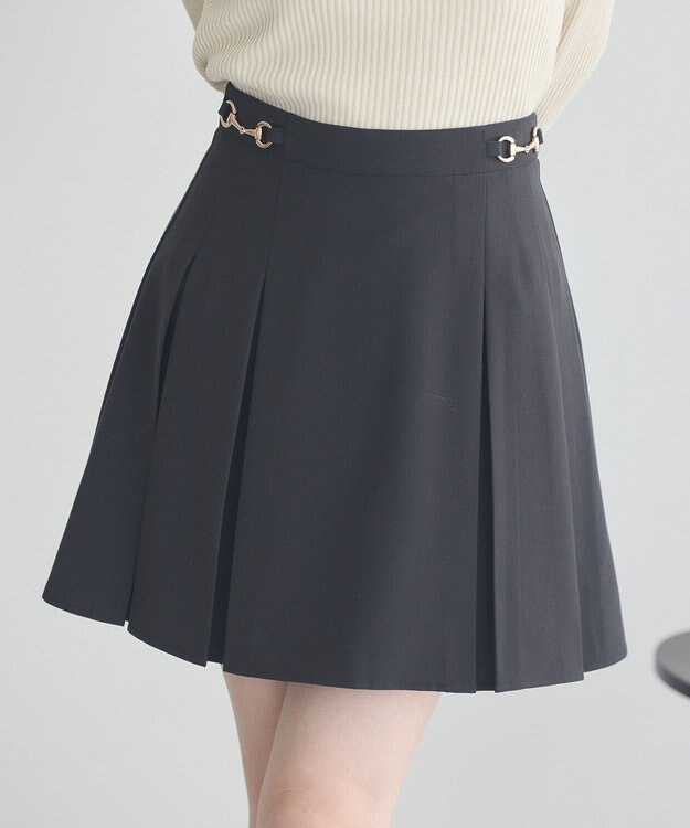 earth music&ecology 【セットアップ可】ビット付きミニスカート Black