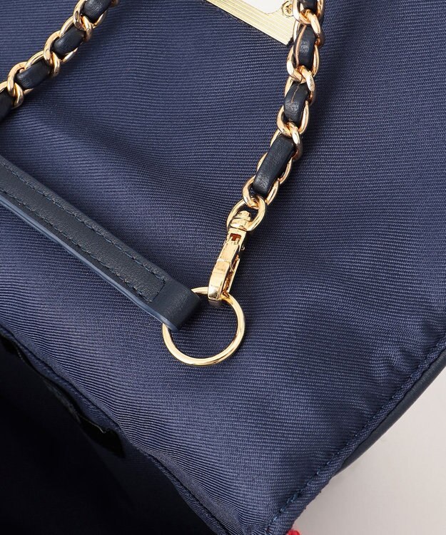 23区 GIOLICAツイード チェーンショルダーバッグ レッドミックス