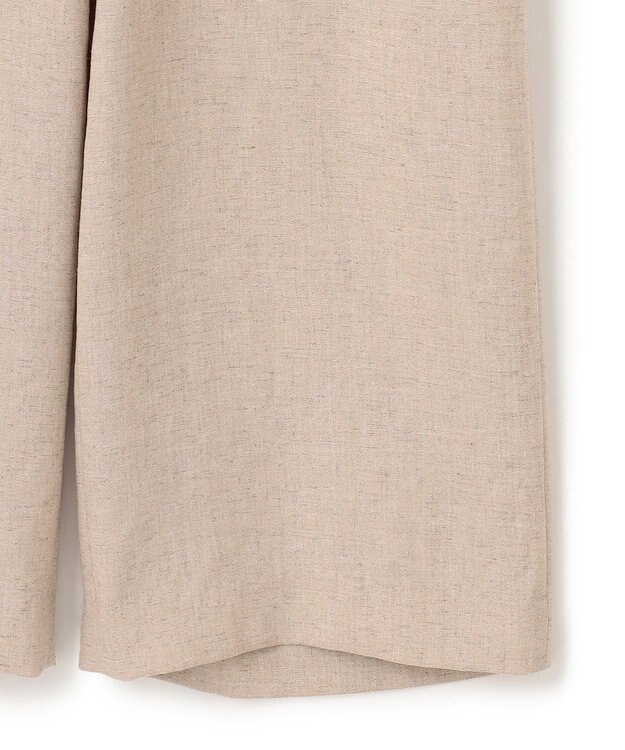 BEIGE， 【洗える】CAROLE / リネンライクラップワイドパンツ Sand