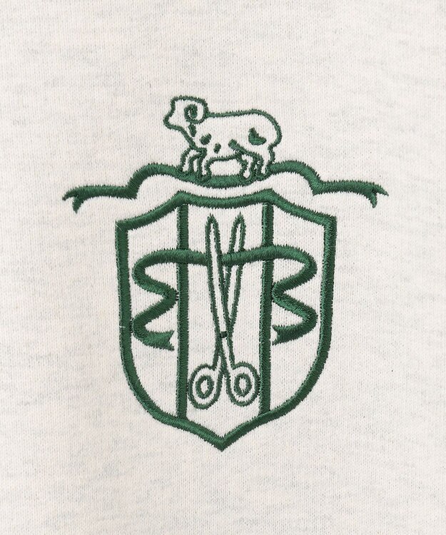 J.PRESS MEN インレージャージ クレスト刺繍パーカー ライトグレー系