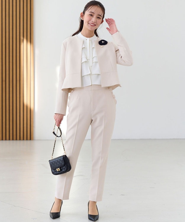 組曲 エアリーカメリアラペルピン ネイビー系