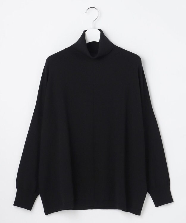 自由区 S ウォームレーヨンストレッチハイネック ニット ブラック