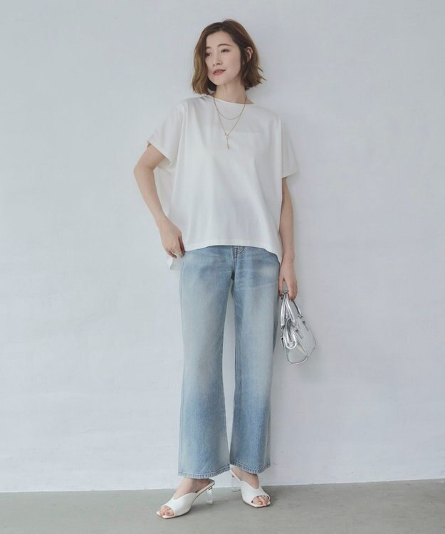 WEGO 【2026春夏新作】接触冷感フレンチスリーブT オフホワイト