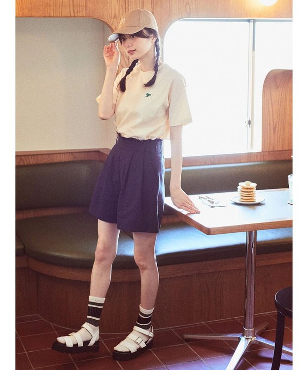 earth music&ecology レトロ喫茶プリントＴｅｅ Cream