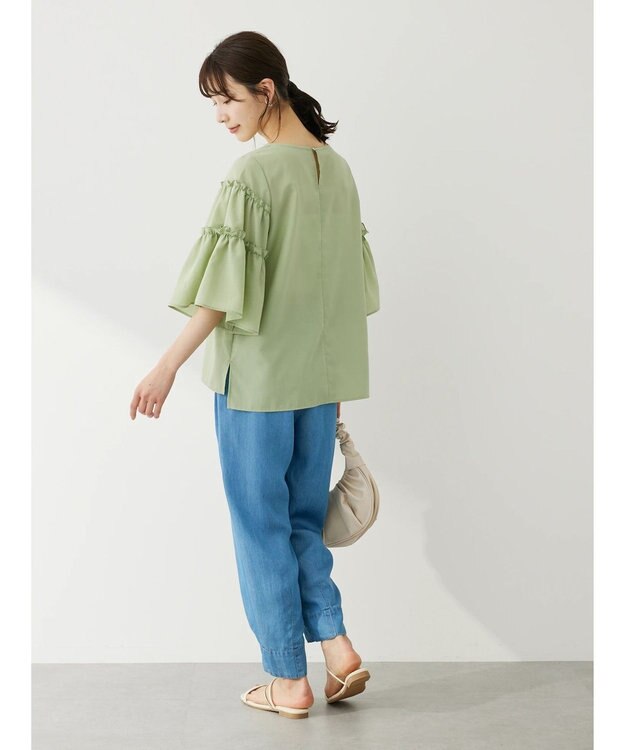 Green Parks ティアード袖ブラウス Light Green