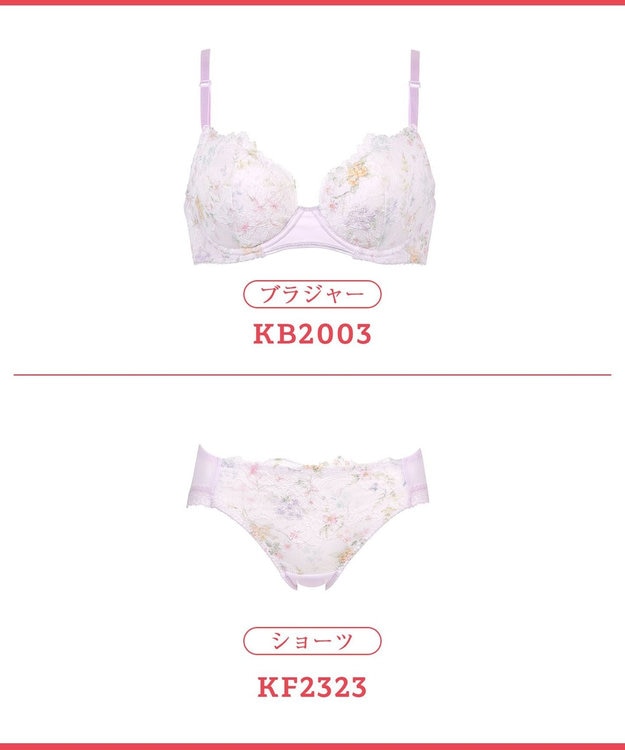 Wing 【マッチミーブラ】　ブラがわたしに合わせてくれる　バストの左右差や個々のバストの状態に対応　ウイング／ワコール　KB2003 パープル