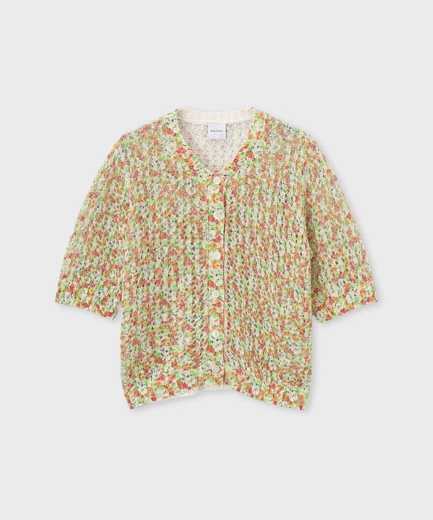 Paul Smith Garden Floral 半袖カーディガン オレンジ