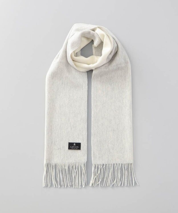 AURORA LANVIN COLLECTION（ランバン コレクション） カシミヤ１００％マフラー シルバーグレー