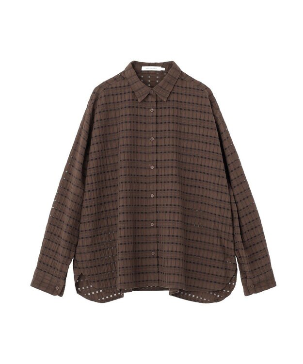 AMERICAN HOLIC シアーチェックシャツ Brown
