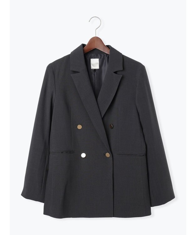 Te chichi ダブルブレストジャケット(セットアップ可)《2025Autumn catalog vol.2 item》 チャコールグレー