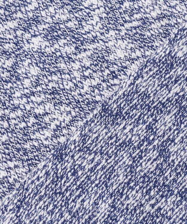 JOSEPH ABBOUD 【洗える・イタリア糸使用】コットンスラブ Vネック ニット ネイビー系