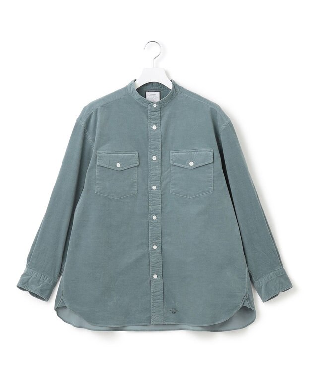 J.PRESS YORK STREET 【UNISEX】シャツコール バンドカラーシャツ ブルー系