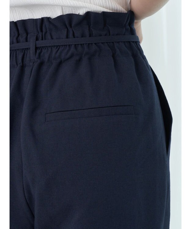 earth music&ecology リネンライクテーパードパンツ Navy