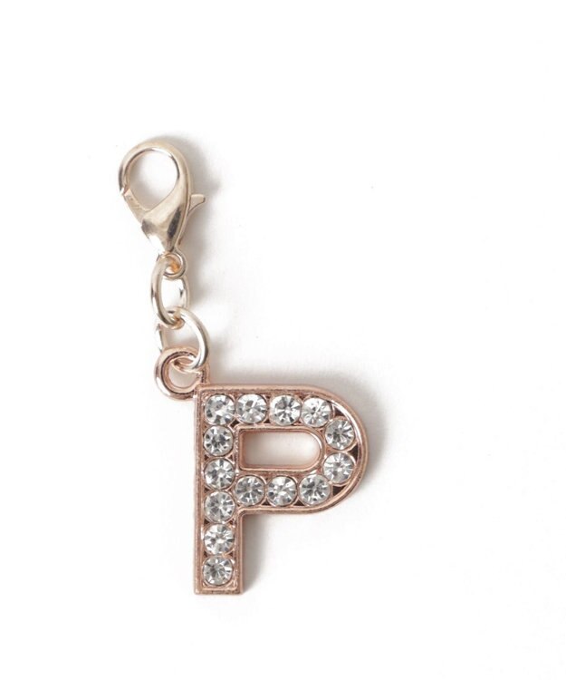 WEGO 【痛バ＆推し活グッズ】ゴールドビジューアルファベットDIYチャーム21ｍｍ 柄16